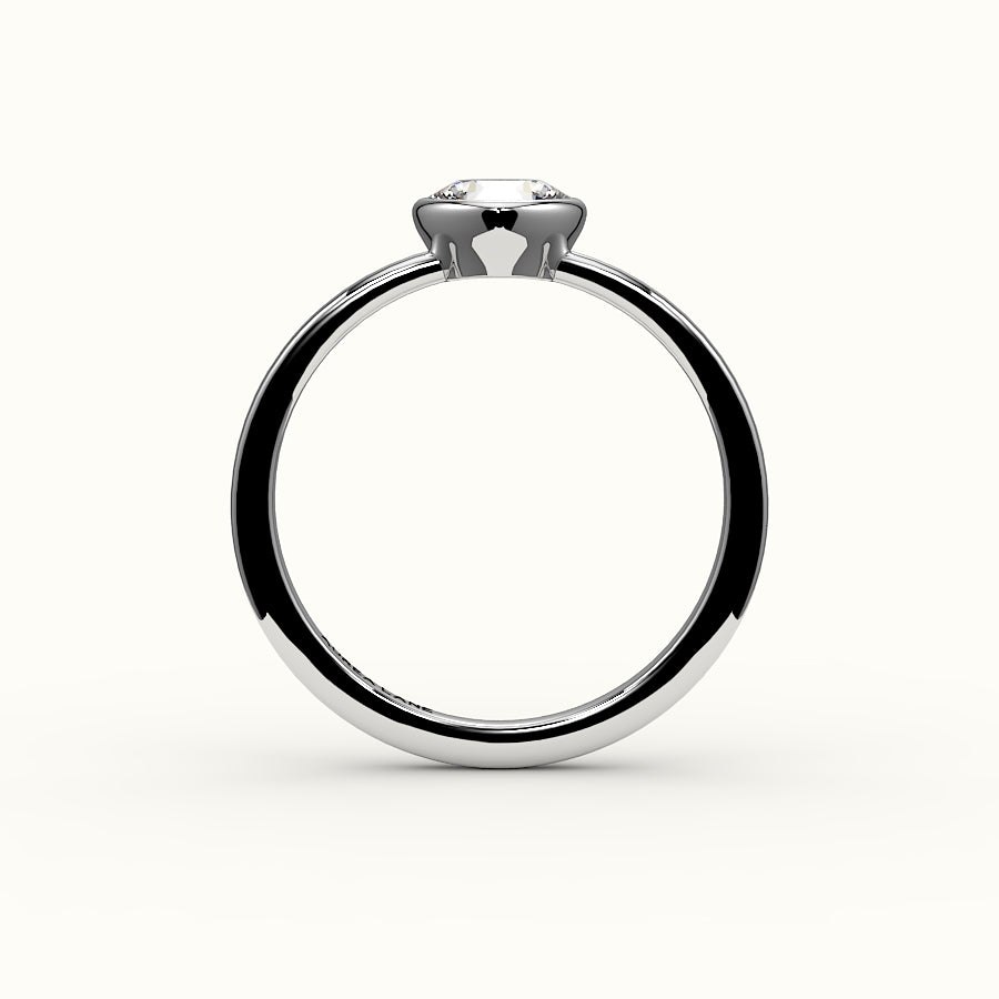 Ajuste de brújula con bisel de corte cojín y anillo