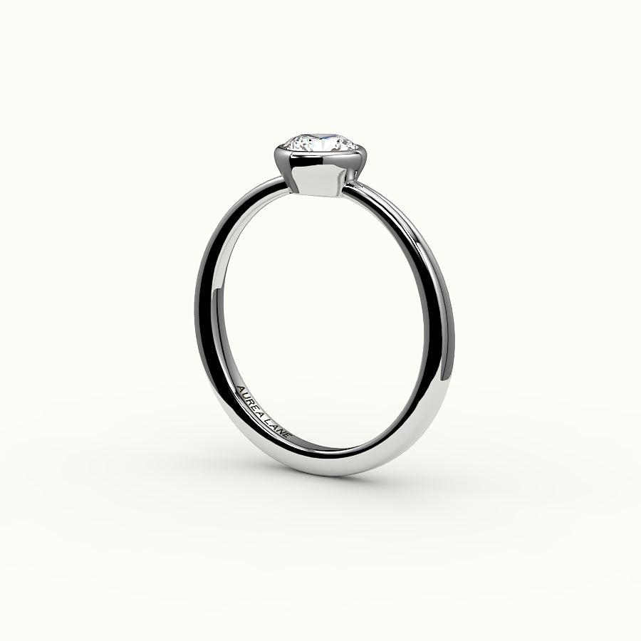 Ajuste de brújula con bisel de corte cojín y anillo