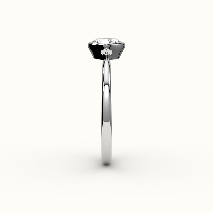 Ajuste de brújula con bisel de corte cojín y anillo
