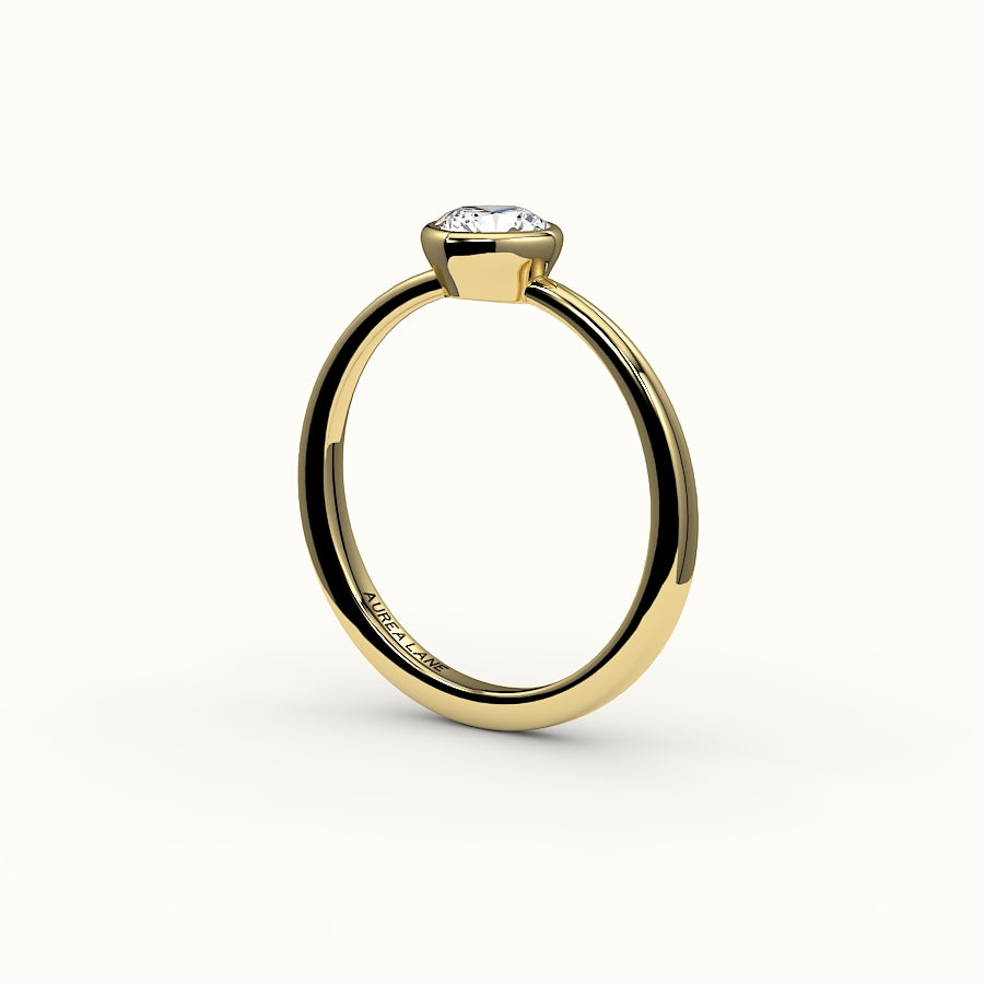 Ajuste de brújula con bisel de corte cojín y anillo