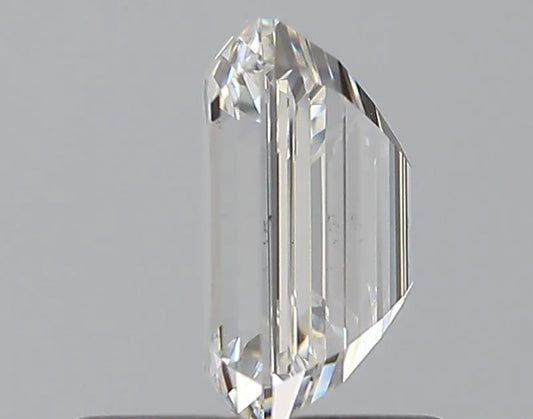 Diamante natural esmeralda de 0,80 ct (color F, claridad VS2, certificado GIA)