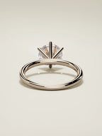 The Alba round lab-grown diamond solitaire in 14K rose gold, back view