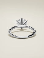 The Alba round lab-grown diamond solitaire in 14K white gold, back view