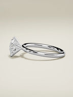 The Alba round lab-grown diamond solitaire in 14K white gold, side view