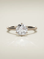 The Altar round lab-grown diamond solitaire in 14K rose gold, front view