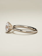 The Altar round lab-grown diamond solitaire in 14K rose gold, side view