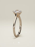 The Altar round lab-grown diamond solitaire in 14K rose gold, standing front view