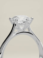 The Altar round lab-grown diamond solitaire in 14K white gold, standing three-quarter view