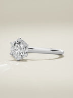 The Altar round lab-grown diamond solitaire in 14K white gold, three-quarter view