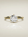 The Altar round lab-grown diamond solitaire in 14K yellow gold, front view