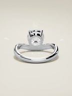 The Arco round lab-grown diamond solitaire in 14K white gold, back view