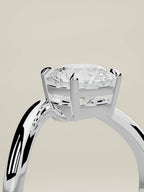 The Arco round lab-grown diamond solitaire in 14K white gold, standing three-quarter view