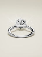 The Blonda round lab-grown diamond solitaire in 14K white gold, back view