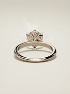 The Dalia round lab-grown diamond solitaire in 14K rose gold, back view