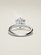 The Dalia round lab-grown diamond solitaire in 14K white gold, back view