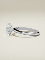 The Dalia round lab-grown diamond solitaire in 14K white gold, side view