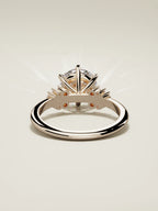 The Flora round lab-grown diamond solitaire in 14K rose gold, back view