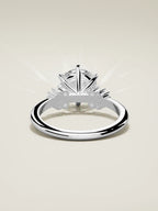 The Flora round lab-grown diamond solitaire in 14K white gold, back view