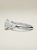 The Flora round lab-grown diamond solitaire in 14K white gold, side view