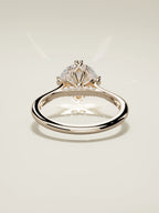 The Jazmin round lab-grown diamond solitaire in 14K rose gold, back view