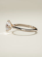 The Jazmin round lab-grown diamond solitaire in 14K rose gold, side view