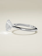 The Jazmin round lab-grown diamond solitaire in 14K white gold, side view