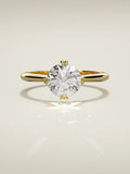The Jazmin round lab-grown diamond solitaire in 14K yellow gold, front view