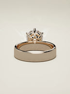 The Joya round lab-grown diamond solitaire in 14K rose gold, back view