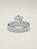 The Joya round lab-grown diamond solitaire in 14K white gold, back view