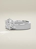 The Joya round lab-grown diamond solitaire in 14K white gold, three-quarter view