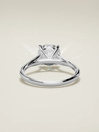 The Lazo round lab-grown diamond solitaire in 14K white gold, back view