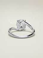 The Ola round lab-grown diamond solitaire in 14K white gold, back view