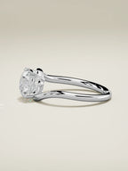 The Ola round lab-grown diamond solitaire in 14K white gold, side view