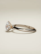 The Prisma round lab-grown diamond solitaire in 14K rose gold, side view