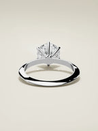 The Prisma round lab-grown diamond solitaire in 14K white gold, back view
