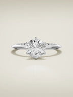 The Prisma round lab-grown diamond solitaire in 14K white gold, front view