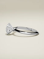 The Prisma round lab-grown diamond solitaire in 14K white gold, side view