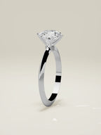 The Prisma round lab-grown diamond solitaire in 14K white gold, standing front view