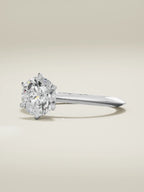 The Prisma round lab-grown diamond solitaire in 14K white gold, three-quarter view