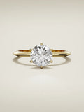 The Prisma round lab-grown diamond solitaire in 14K yellow gold, front view