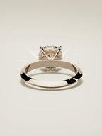 The Vera round lab-grown diamond solitaire in 14K rose gold, back view
