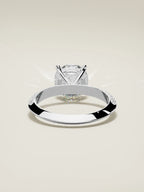 The Vera round lab-grown diamond solitaire in 14K white gold, back view