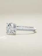 The Vera round lab-grown diamond solitaire in 14K white gold, three-quarter view