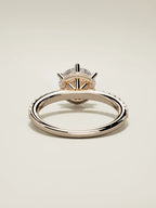 The Vitral round lab-grown diamond solitaire in 14K rose gold, back view