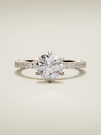 The Vitral round lab-grown diamond solitaire in 14K rose gold, front view