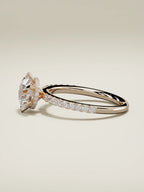 The Vitral round lab-grown diamond solitaire in 14K rose gold, side view