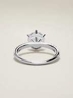 The Vitral round lab-grown diamond solitaire in 14K white gold, back view