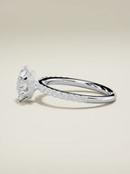 The Vitral round lab-grown diamond solitaire in 14K white gold, side view