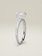 The Vitral round lab-grown diamond solitaire in 14K white gold, standing front view