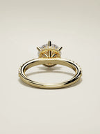 The Vitral round lab-grown diamond solitaire in 14K yellow gold, back view